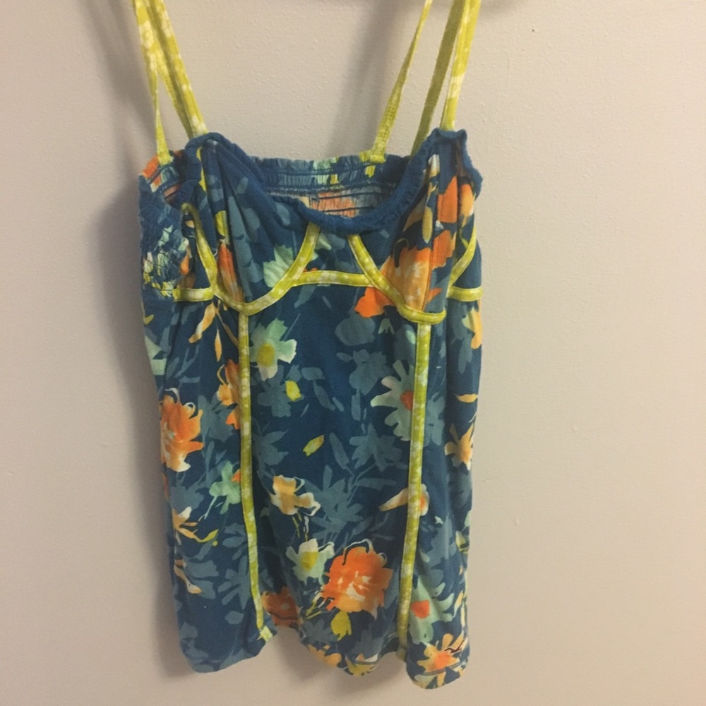 Hollister floral tank top, lightly used